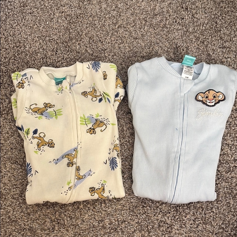 Disney Simba Baby Sleepwear Set - Cream and Blue